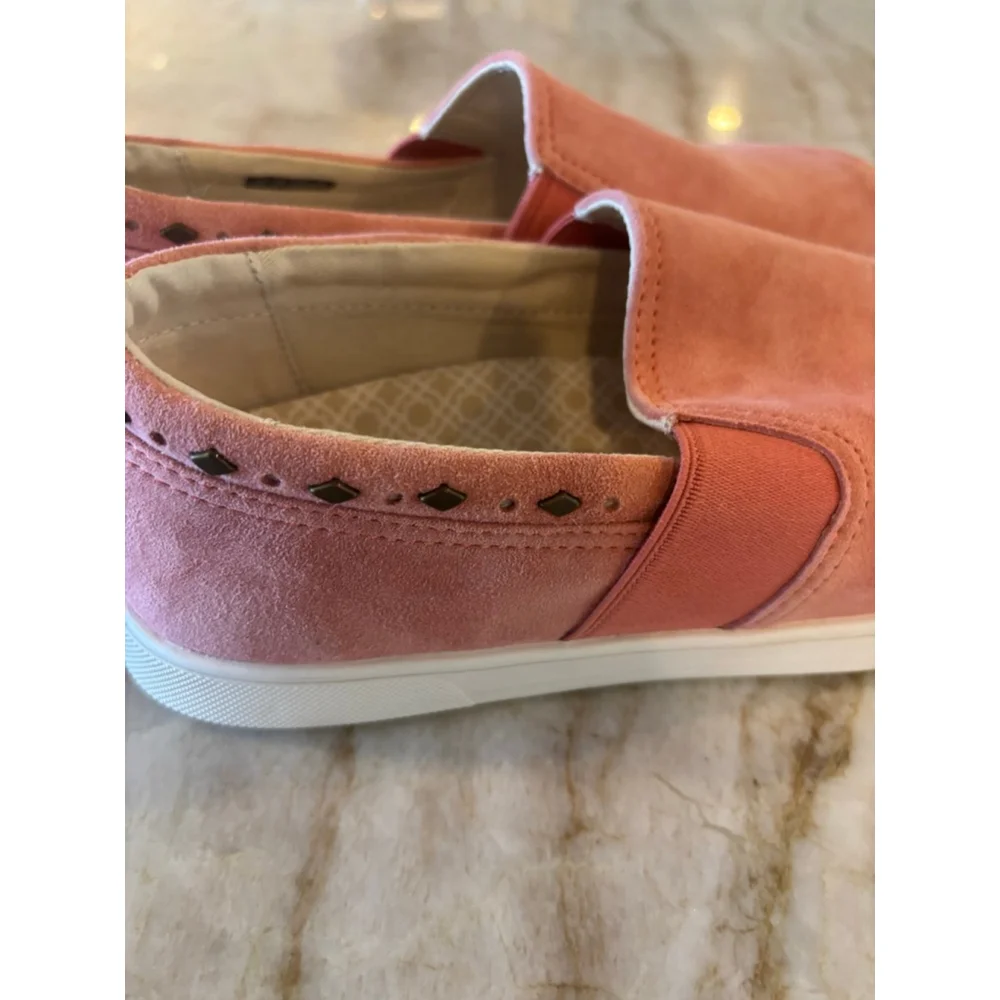 Women's Spenco Pink Suede Slip-On Flats Size 7